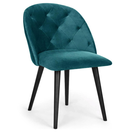 Chaise en Velours Vert FELICIA 3S. x Home  - Chaise design