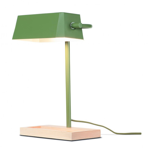 Lampe de Table Métal et Bois Vert Olive CAMBRIDGE - It s About Romi - Lampe verte design