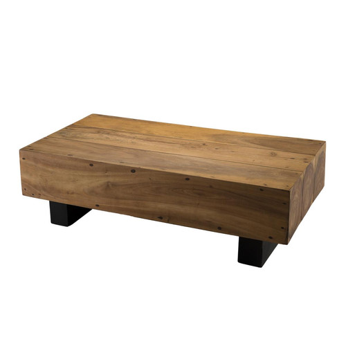 Table basse poutres 120x60cm bois Suar SOFIA Macabane  - Table d appoint bois