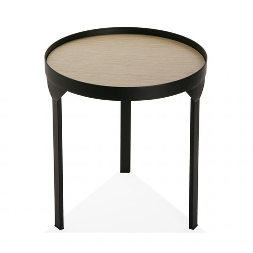 Table d'appoint ronde COROLLE 3S. x Home  - Table d appoint noire