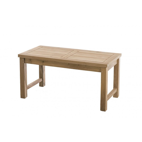 Table basse de jardin 90 x 45 cm en bois Teck Macabane  - Table basse de jardin design