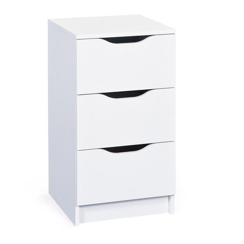 Commode 3 tiroirs Blanc URATO 3S. x Home  - Commode blanche design