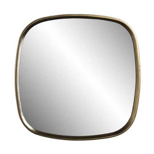 Miroir coins arrondis aluminium doré - JANICE Macabane  - Miroir rond ovale design