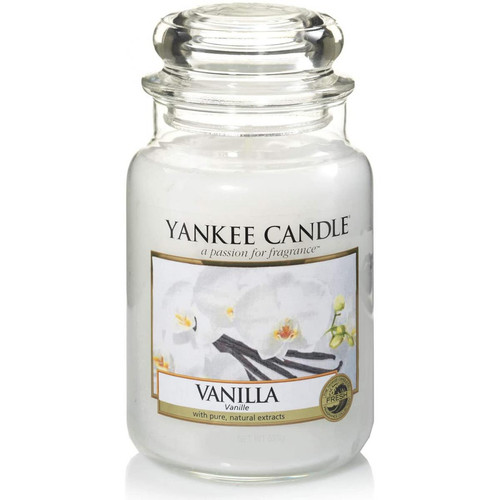 Bougie Grand Modèle Vanilla/ Vanille - Yankee Candle Bougie - Yankee candle bougie deco