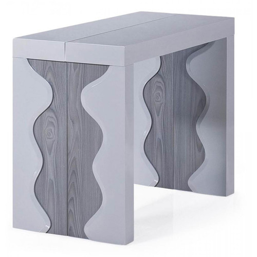 Console extensible chêne gris 250cm laque CHICAGO 3S. x Home  - Table en bois design