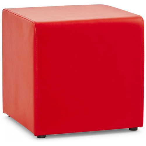 Pouf cubique multi-fonction rouge CUBI 43 x 43 cm - 3S. x Home - Pouf rouge design