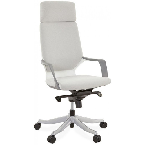 Chaise de Bureau ergonomique gris MILANO - 3S. x Home - Fauteuil de bureau tissu
