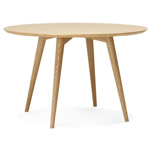 Table à manger ronde en bois JANICE D.120cm - 3S. x Home - Table a manger bois design