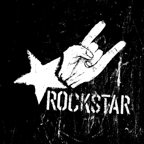 Tableau Bright Symbol Rock Star 50 x 50 DeclikDeco  - Tableau enfant
