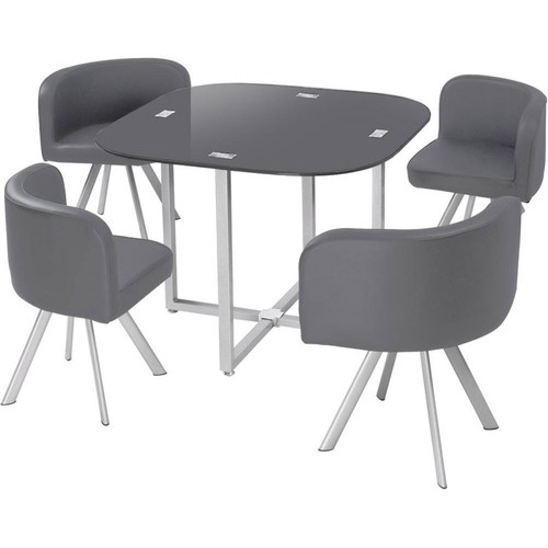 Table Et Chaises 90 Gris CHESS 3S. x Home  - Table design
