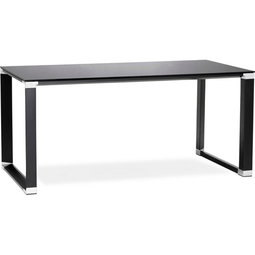 Table de bureau noire 80x160x73 cm GARNIK - 3S. x Home - Bureau design