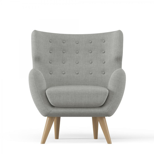 Fauteuil scandinave XL BOLINA Gris 3S. x Home  - Pouf et fauteuil design