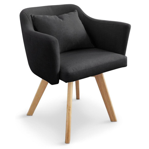 Fauteuil Scandinave noir LAYAL - 3S. x Home - 3s x home fauteuil
