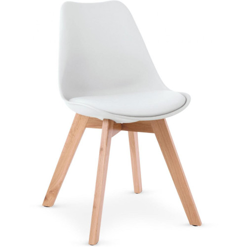Lot de 2 Chaises Scandinaves Blanches SYDALS 3S. x Home  - Chaises Blanche