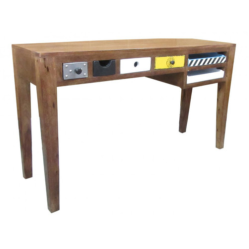 Bureau en bois multicolore L130 ETHEL 3S. x Home  - Bureau marron design