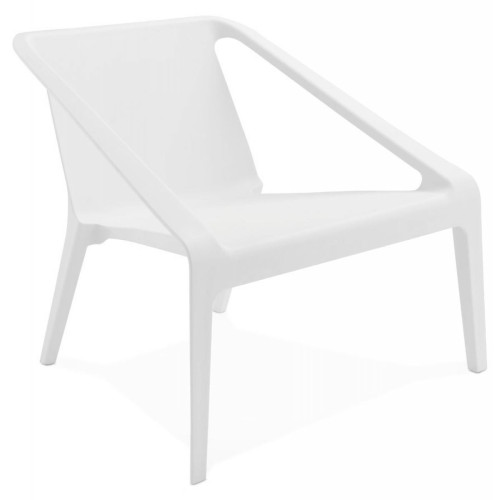 Fauteuil De Jardin En Plastique Blanc ACOMA 3S. x Home  - Chaise de jardin blanche
