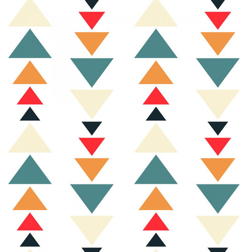 Tableau Pattern Triangles Colorés 50x50 - DeclikDeco - Tableau Voyage