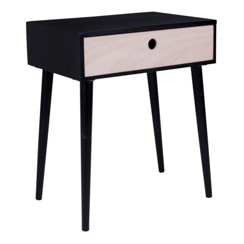 Table De Chevet Scandinave Noire PARMA - House Nordic - Table de chevet noir design
