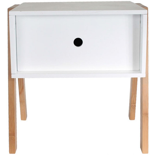 Table de Chevet Empilable Blanc ICHIGO 3S. x Home  - Table de chevet blanc design