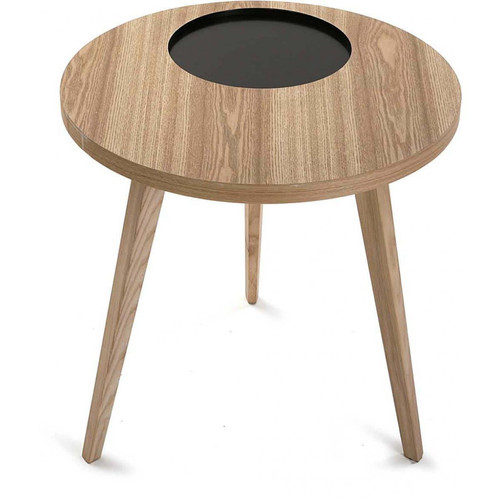 Table D'Appoint En Bois Noir GOSAR 3S. x Home  - Table d appoint bois