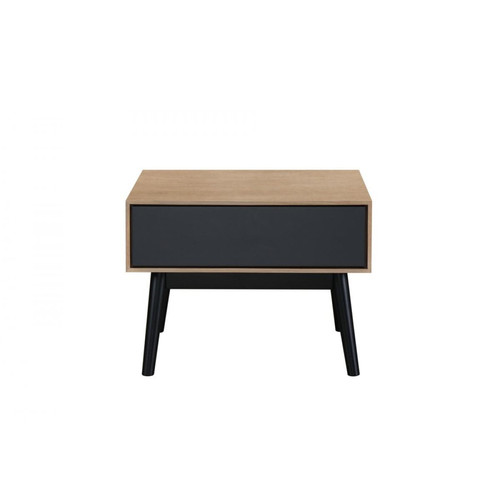 Table d'appoint Bois Noir 1 tiroir HOURN - 3S. x Home - Table d appoint design