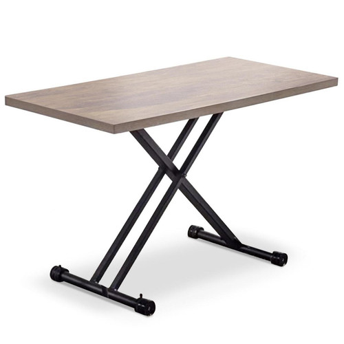 Table Rectangulaire Réglable en Hauteur Bois Clair BARGNY 3S. x Home  - Table relevable design