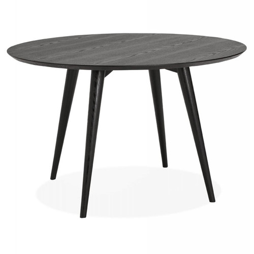 Table à Manger Ronde Bois Noir NAVIA - 3S. x Home - Table a manger bois design