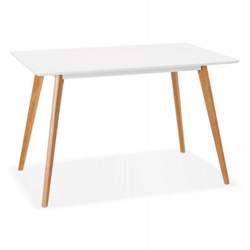 Table à Manger Scandinave Bois Blanc FIGUERAS 3S. x Home  - Table en bois design