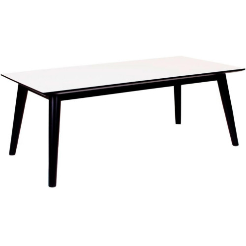 Table Basse Scandinave Blanche et Noire LONE House Nordic  - Table basse blanche design
