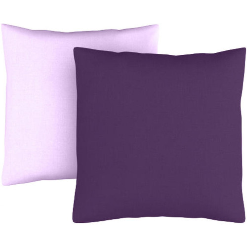 Taie d'oreiller coton bicolore TERTIO® - Violet 3S. x Tertio (Nos Unis)  - Promos deco