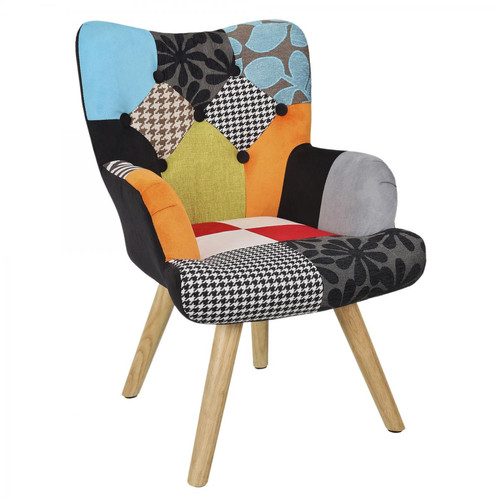 Fauteuil HELSINKI Patchwork Enfant 3S. x Home  - Pouf et fauteuil design