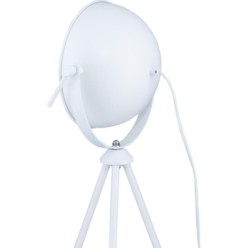 Lampe trépied moderne et design en metal Chicago Blanc