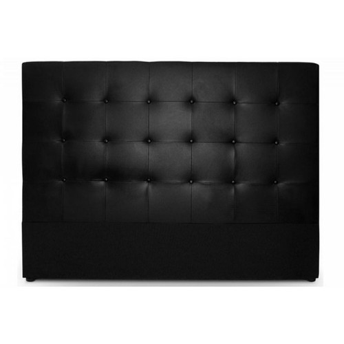 Tête de lit capitonnée 180 cm Cocoon noir 3S. x Home  - Tete de lit simili cuir