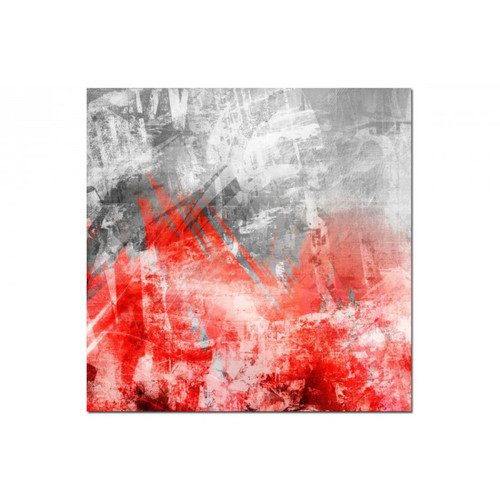 Tableau Abstrait Ton Rouge Phoenix 50X50 cm DeclikDeco  - Tableau design rouge