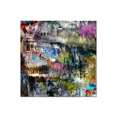 Tableau Abstrait Ton Multicolore My Life 50X50 cm - DeclikDeco - Tableau ville