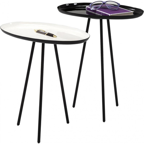 Set de 2 Tables d'appoint Uovo KARE DESIGN  - Table d appoint metal