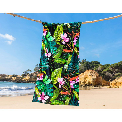 Drap de plage MONTEGO - multicolore becquet  - Fouta serviette de plage