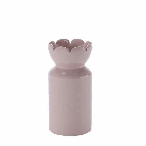 Grand vase col tulipe en céramique Rivoli rose POTIRON PARIS  - Vase ceramique design