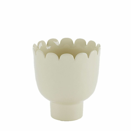 Vase forme tulipe en céramique Marceau Blanc crème  POTIRON PARIS  - Vase ceramique design