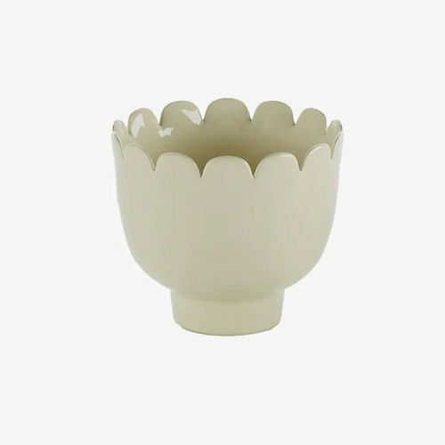 Petit vase forme tulipe en céramique Marceau Blanc crème  POTIRON PARIS  - Vase ceramique design