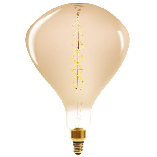 Ampoule LED "Goutte" ambrée, filament torsadé E27 - 4W 3S. x Home  - Lampe orange design
