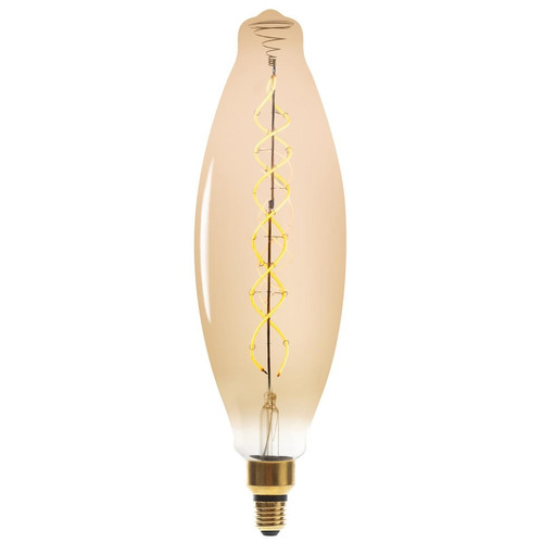 Ampoule LED"Amande" ambrée, filament torsadé E27 - 4W