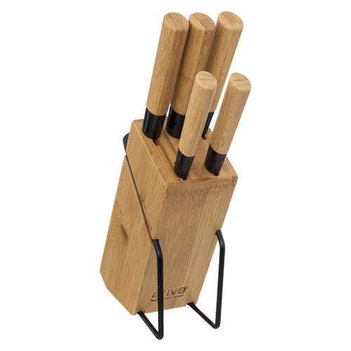 Bloc 5 couteaux Bambou 3S. x Home  - Selection meuble deco gourmet
