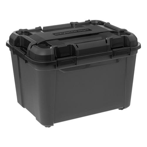 Boîte en plastique noir 3S. x Home  - Boite de rangement noire