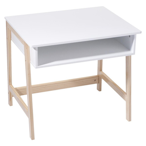 Bureau blanc en bois 58x52  cm