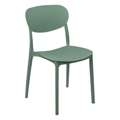 Chaise empilable plastique vert "Plasta" 3S. x Home  - Chaise design