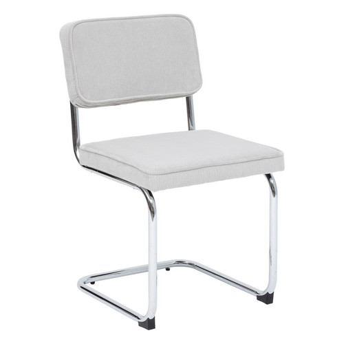 Chaise avec pieds en acier "Sersi" gris perle 3S. x Home  - Chaise design