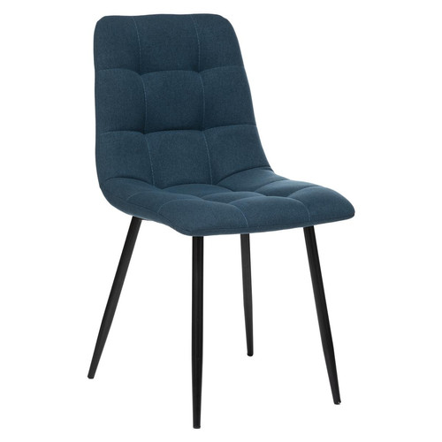 Chaise "Sirac" bleu canard 3S. x Home  - Chaise bleu design