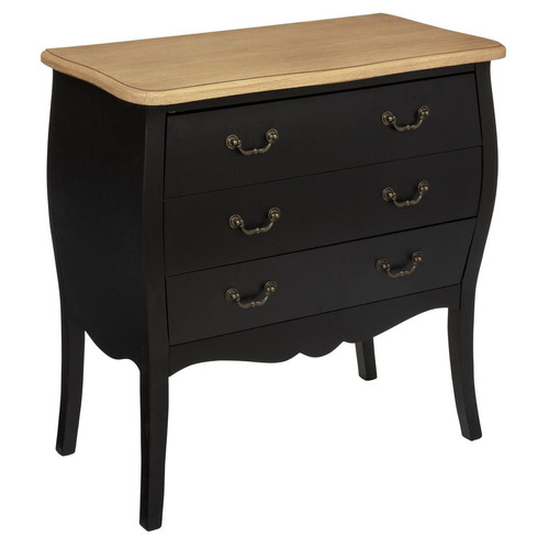 Commode "Chrysa" noire 3 tiroirs 3S. x Home  - Commode design