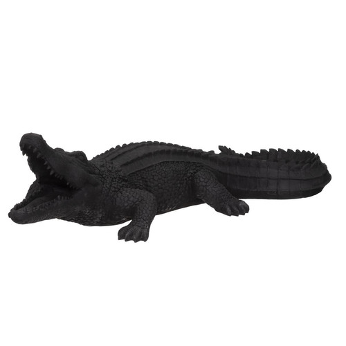 Figurine Crocodile Resine 100 X 41 X 30 cm 3S. x Home  - Statue noire